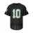 Men's #10 Embroidered Black Football Jersey - Breathable, Casual V-Neck Sports Shirt for All Seasons