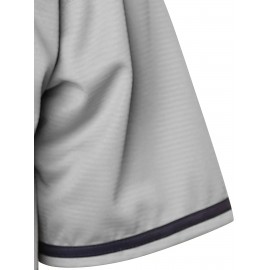 Men's Gray V-Neck Baseball Jersey - 