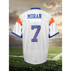 Men'S #7 White American Football Jersey - Breathable, Embroidered V-Neck Rugby Sweatshirt For Parties & Sports, SizS--XXXL