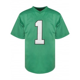Stitched 1 Green Football Jersey With Loose Embroidery, Fashionable, Casual, And Street Breathable Football Jersey