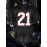 Men's #21 Black American Football Jersey - V-Neck,, Breathable Polyester for Training, Team Sports & Casual Wear - Sizes S to XXXL, Sports Jersey | Sporty Look | Polyester Fabric