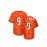 Men'S #9 Orange Embroidered American Football Jersey - V-Neck, Short Sleeve, Breathable Polyester Rugby Shirt for Training, Running & Outdoor Sports