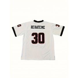 Men'S Outlaws Las Vegas 30 Jersey, White Polyester Sports Training Top, Breathable V-Neck, Casual Athletic Shirt, Sizes S-3XL, for American Football, Running, Training, Hiking, Beach, Casual Outings