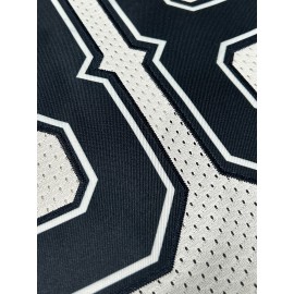 Men'S #12 Breathable Rugby Jersey - White & Navy Blue V-Neck, Short Sleeve with Classic Embroidery, Polyester Mesh Fabric for Training & Sports, Rugby Accessories