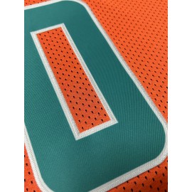 Men'S Orange #10 Polyester Rugby Shirt, Breathable V-Neck Short Sleeve Training Top, Classic Embroidered American Football Jersey, Sports Casual Wear for Adults, Teens, and All Genders