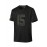 Men'S Black # 15 Breathable Rugby Shirt, Sports V-Neck Short Sleeved Training Shirt, Classic Embroidered American Rugby Shirt