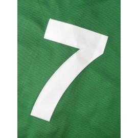 Men's V-Neck Baseball Jersey with Embroidered Green 