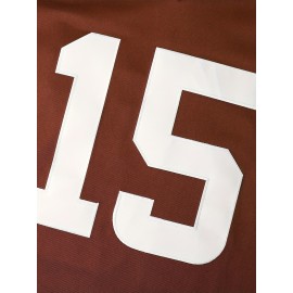 Men'S American Football Sweatshirt # 15 Brown Football Sweatshirt