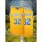 Men's #32 Embroidered Basketball Jersey - 100% Polyester, Stretch Fabric, V-Neck, Sleeveless Sports & Casual Wear for Adults and Teens - Machine Washable